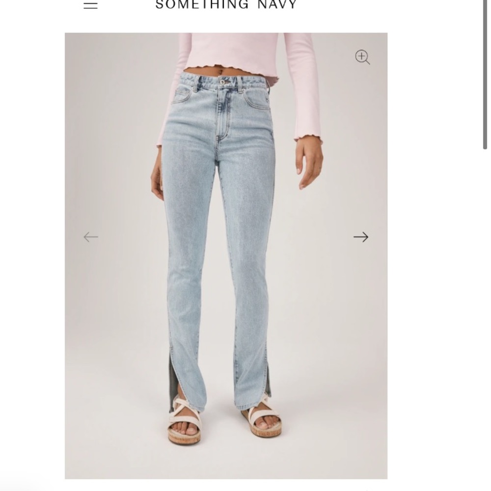 Nina Denim Jeans with Slit